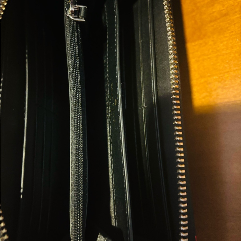 Kate Spade Black Backpack and Wallet Set with Red Floral Print. - Picture 5 of 9